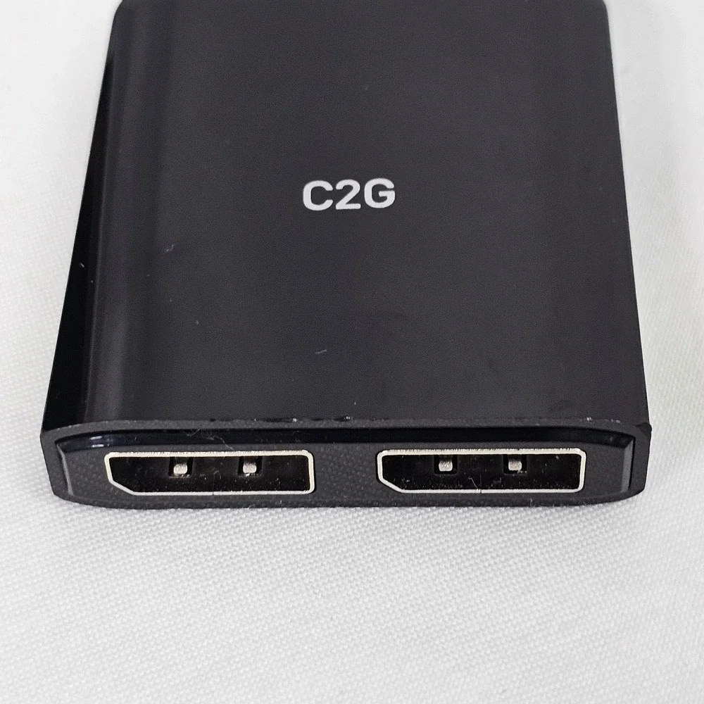 C2G 54290 Mini DisplayPort To Dual MST Hub Adapter Splitter Black 4K Quality